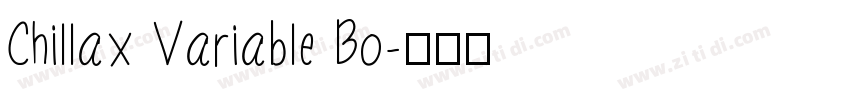 Chillax Variable Bo字体转换